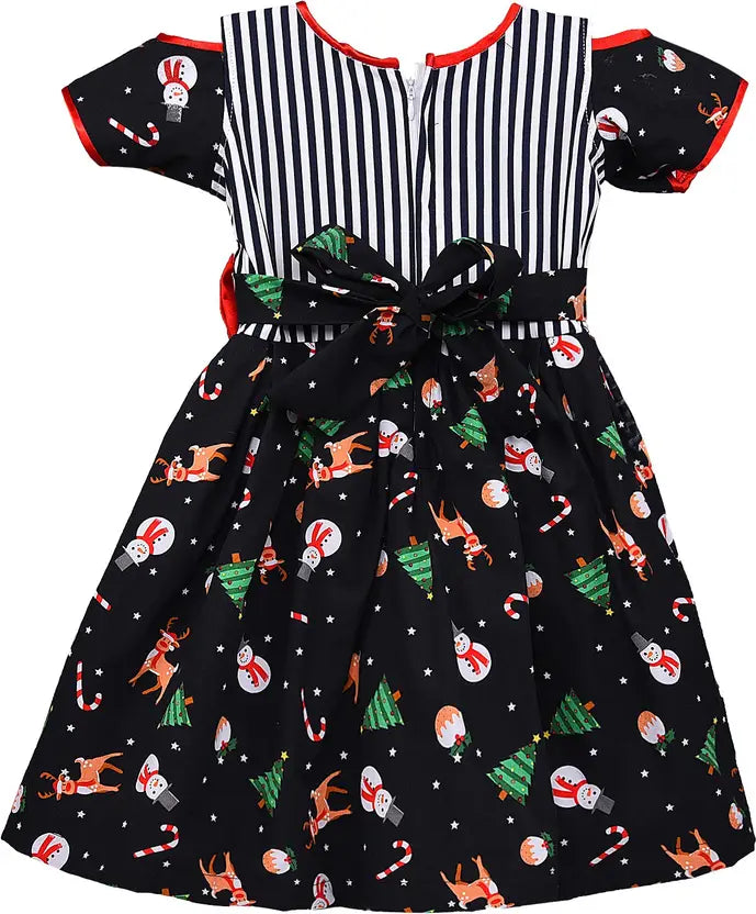 Girls Midi/Knee Length Casual Dress ctn285blk