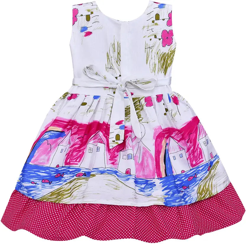 Girls Midi/Knee Length Casual Dress ctn386grn