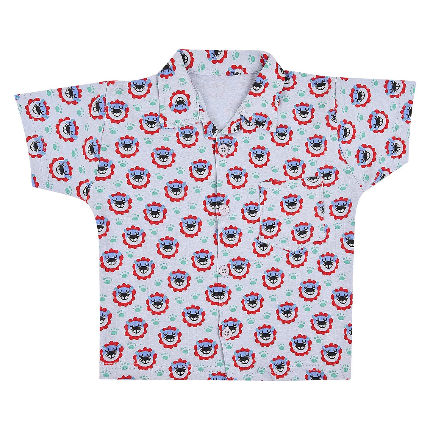 Unisex Printed Top and Bottom Pyjamas Night Dress