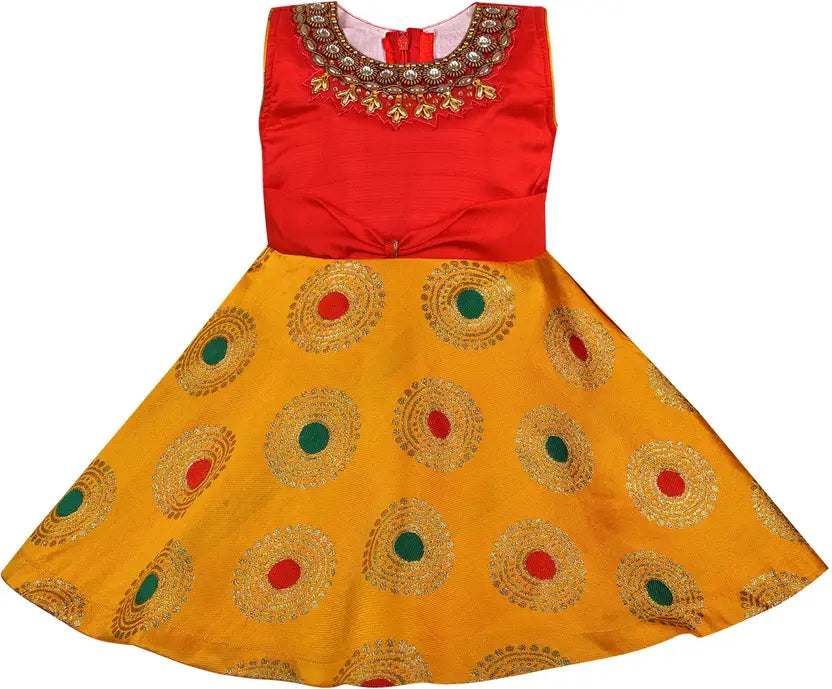 Baby Girls Embellished Ethnic Frocks Dress fe2943yrd