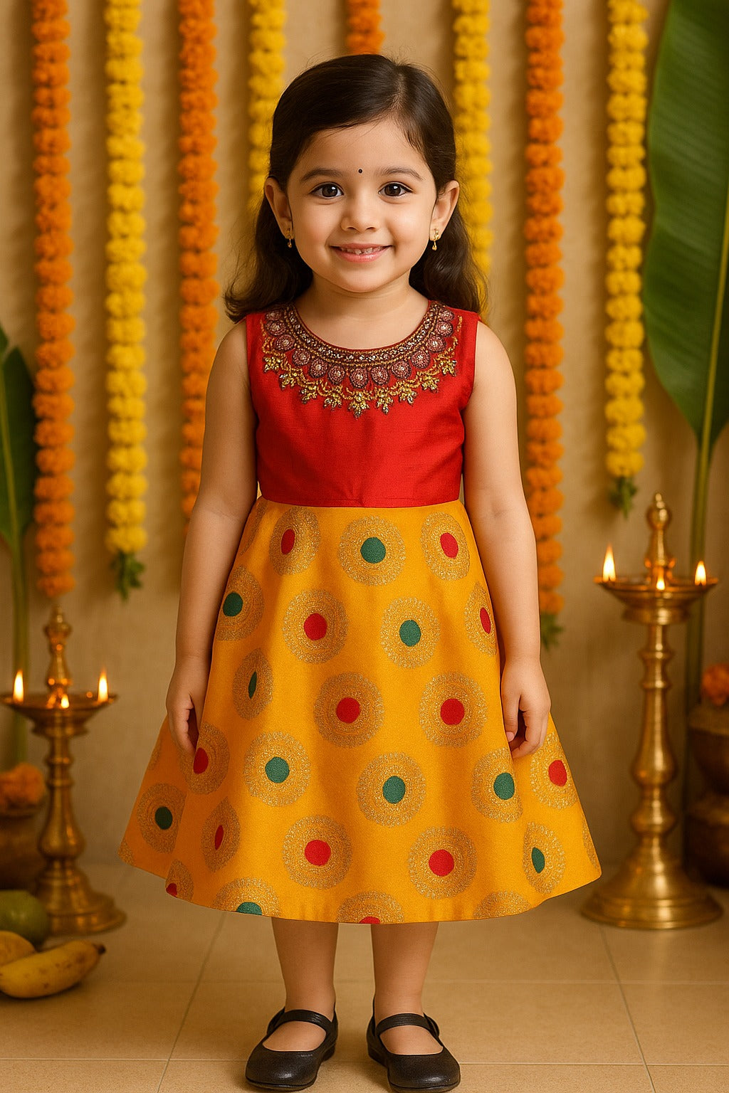 Baby Girls Embellished Ethnic Frocks Dress fe2943yrd
