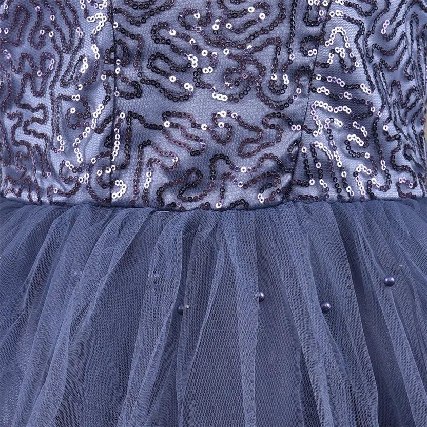 Baby Girls Midi/Knee Length Party Dress fe3038blu