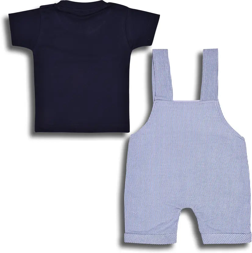 Baby Boys Casual T-shirt Dungaree hdr2045blu