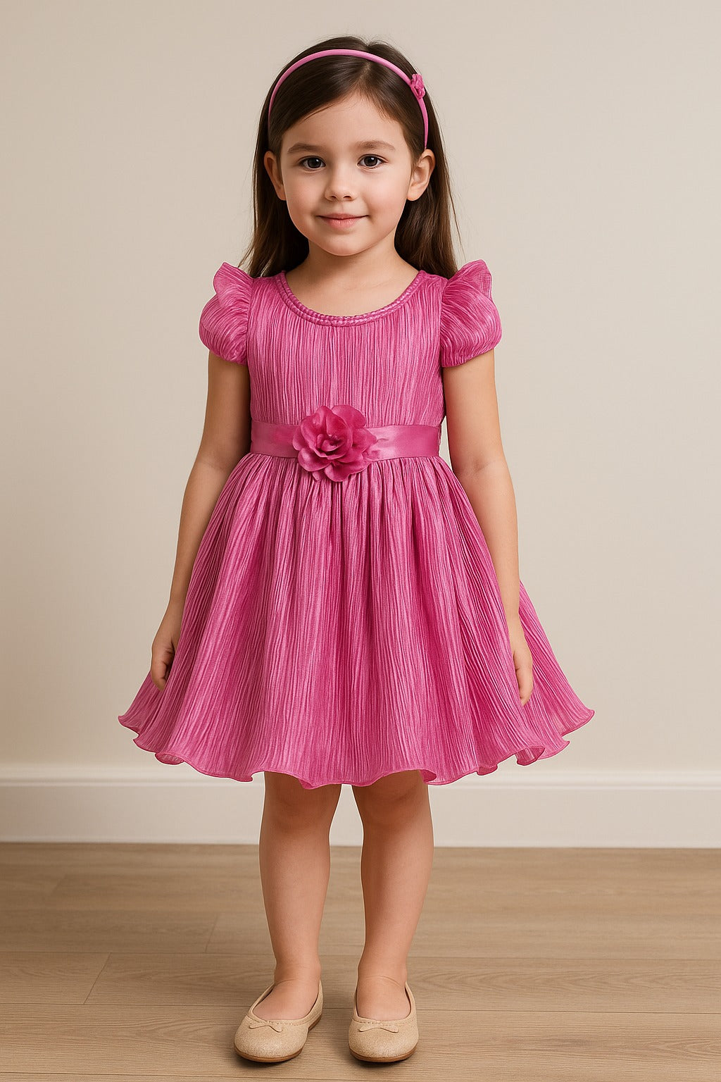 Wish Karo Baby Girls Partywear Frocks Dress For Girls (fe2789pnk) - Wish Karo