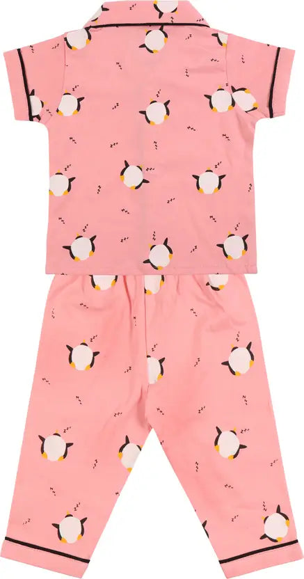 Girls Printed Cotton Blend Kids Nightwear ndp70tmt