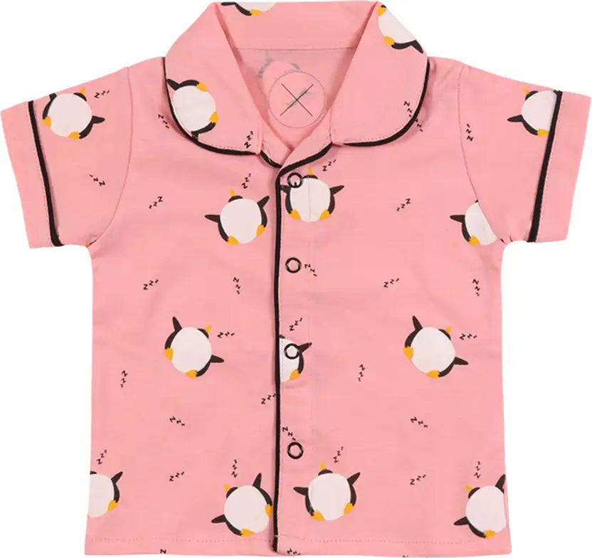 Girls Printed Cotton Blend Kids Nightwear ndp70tmt
