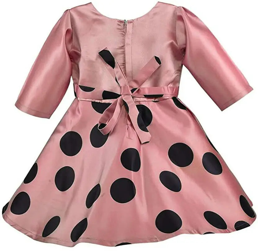 Girls Midi/Knee Length Party Dress  (stn805pch)