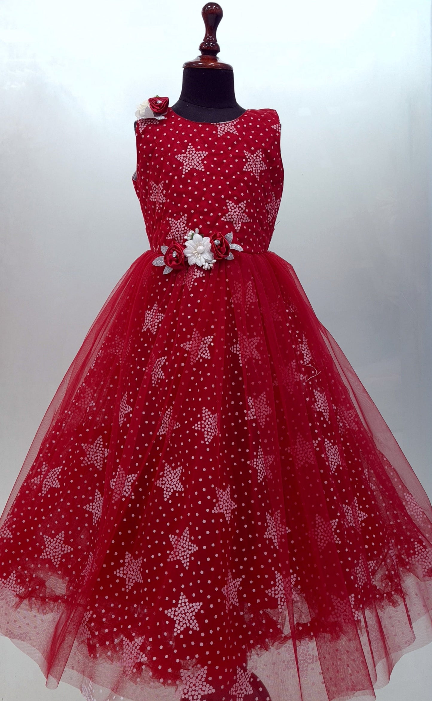 Baby Girls Long Gown Dress-Lf819mrn