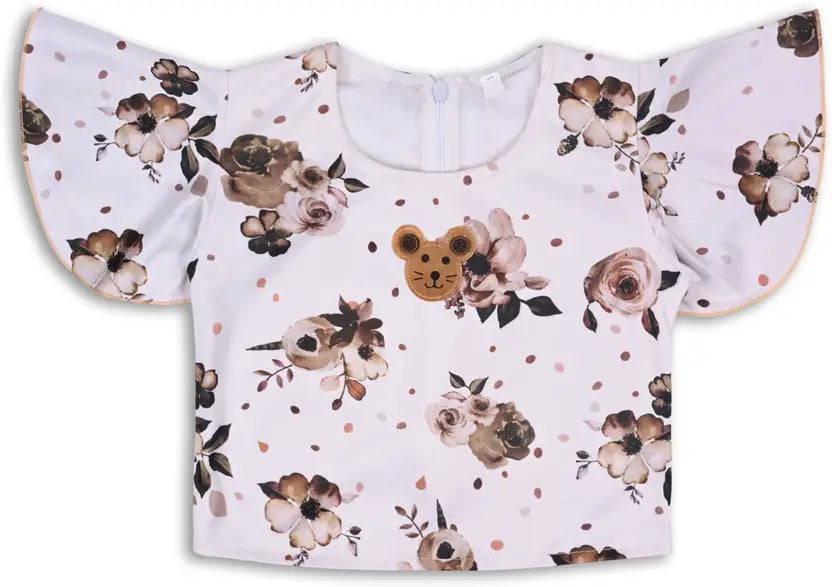 Dungaree For Girls Casual Printed Polycotton csl987bg