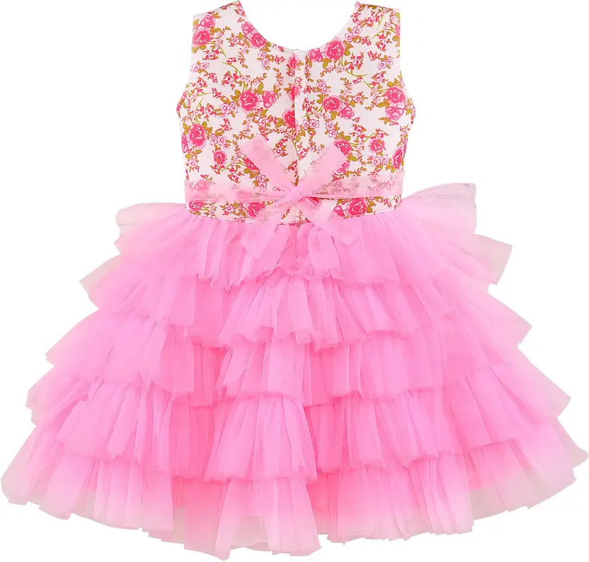 Baby Girls Midi/Knee Length Party Dress bxa407pnk