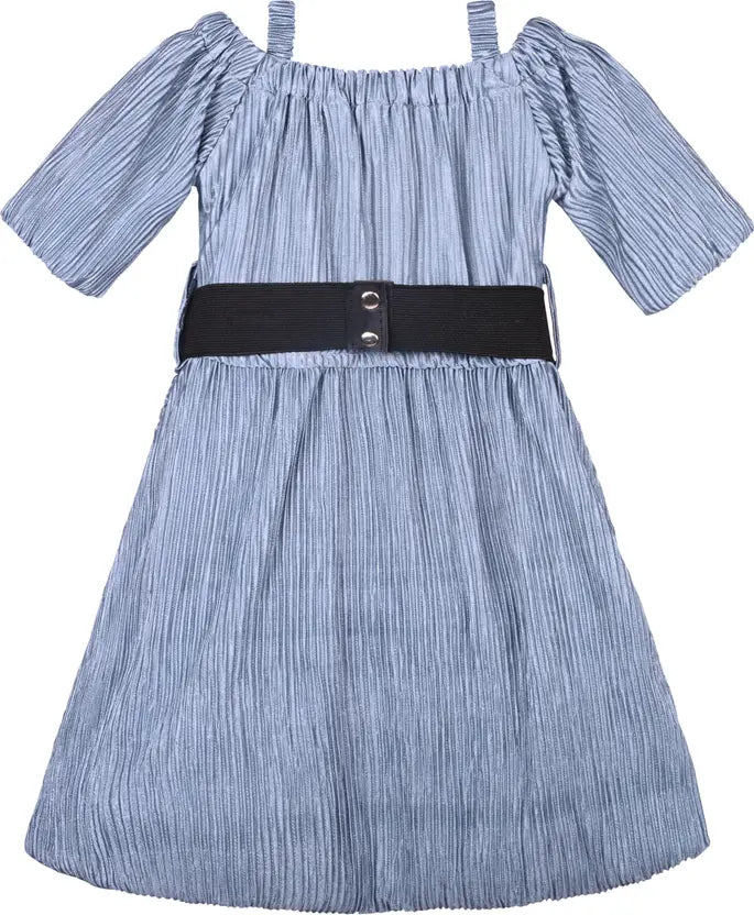 Girls Midi/Knee Length Belt Party Dress