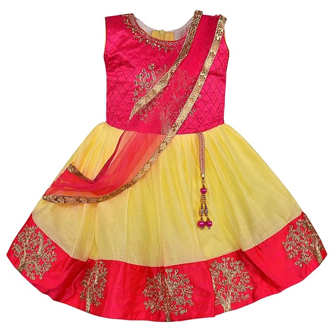 Girls Embroidered Ethnic Half saree dress Fe3133