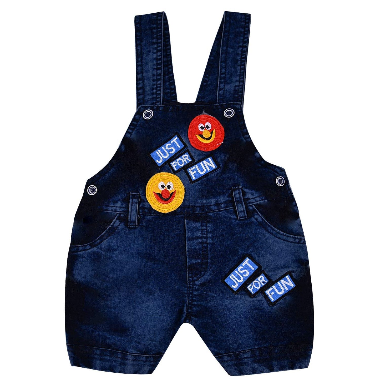 Boys Striped Denim Dungaree Set