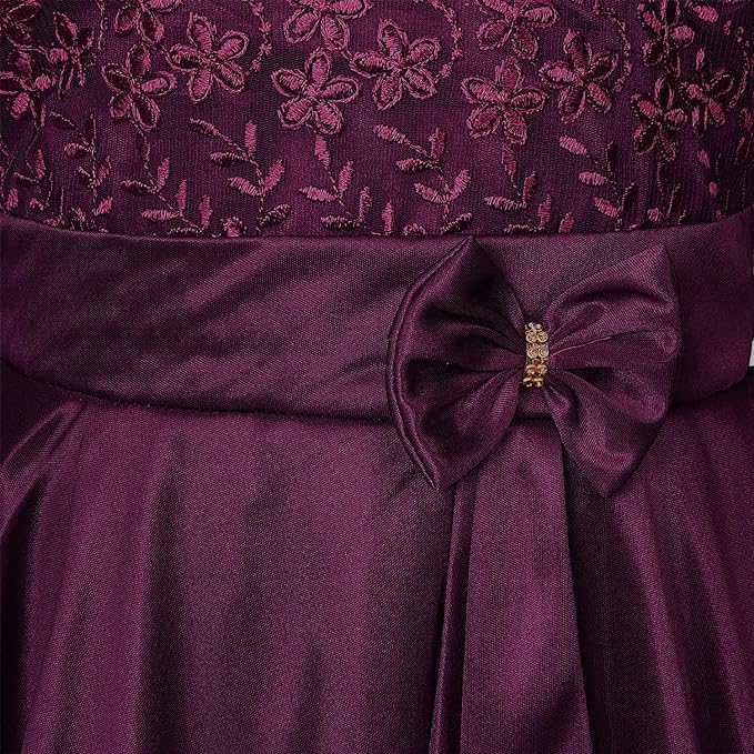 Girls Bow Embroidered Party Wear Dress fe2644ppl