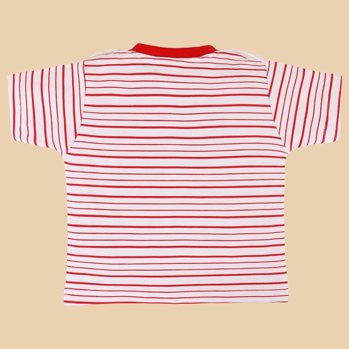 Boys Striped Printed Cotton Dungaree Set bt666