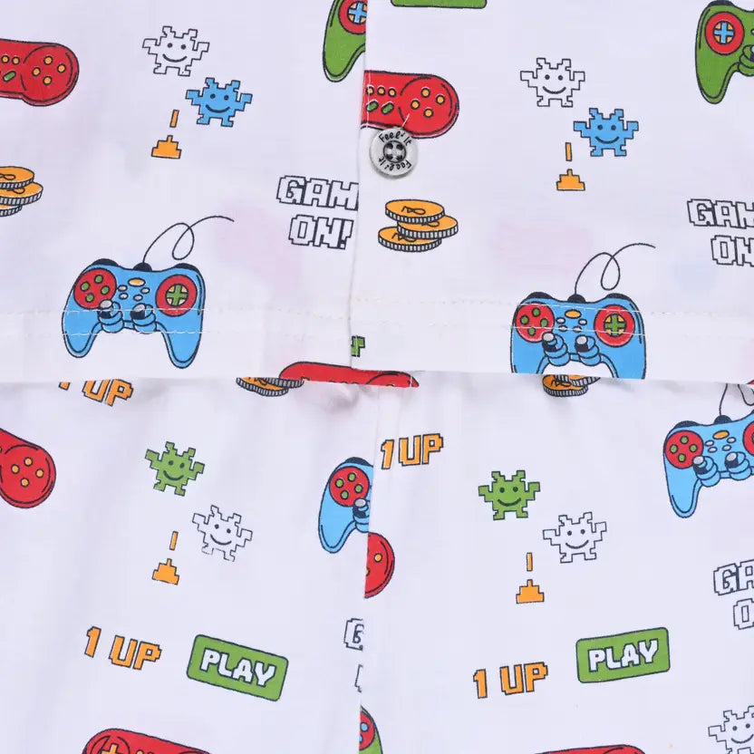 Boys Cartoon Printed Night suit Set ndp80wht