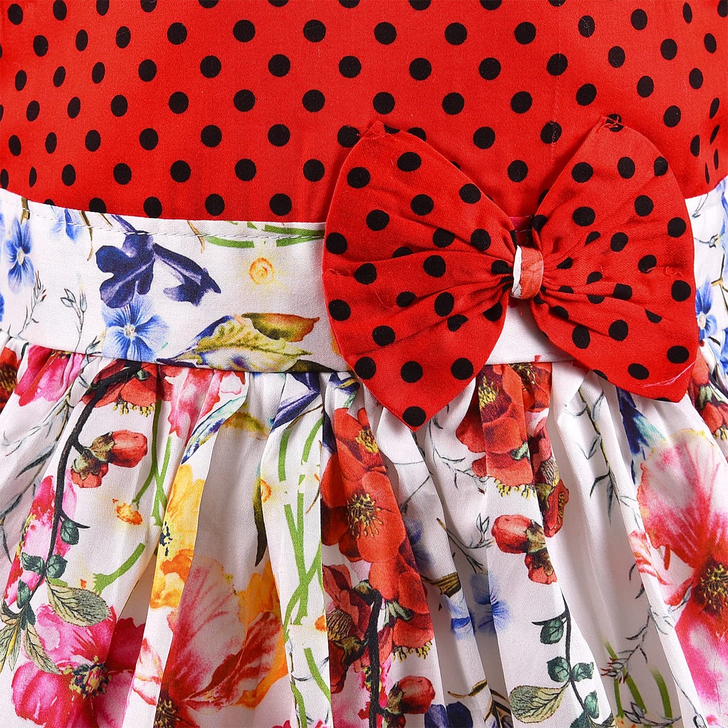 Girls Floral Printed Fit and Flare dress ctn591