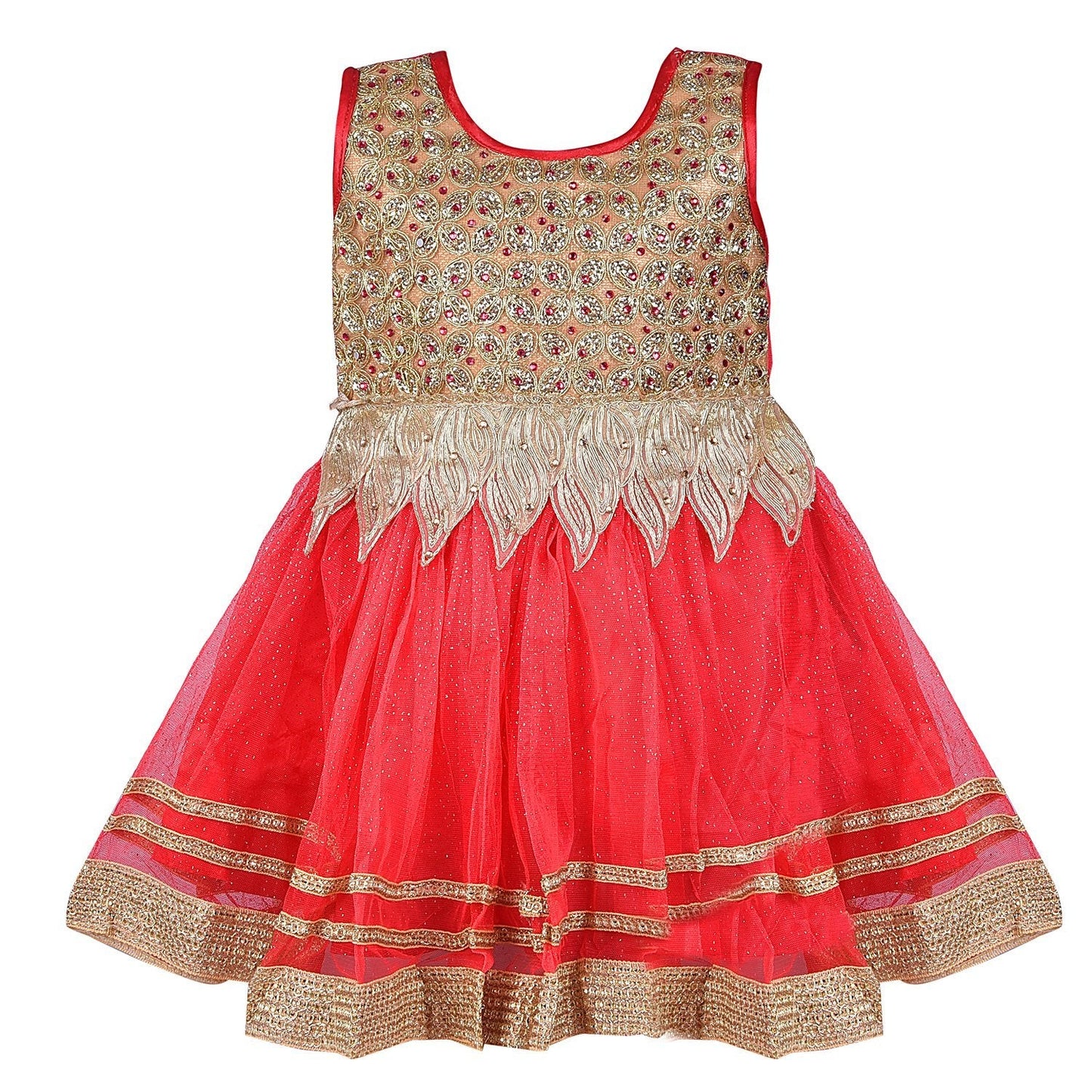 Party wear Baby Girls Frock Dress fr1522rd - Wish Karo Dresses