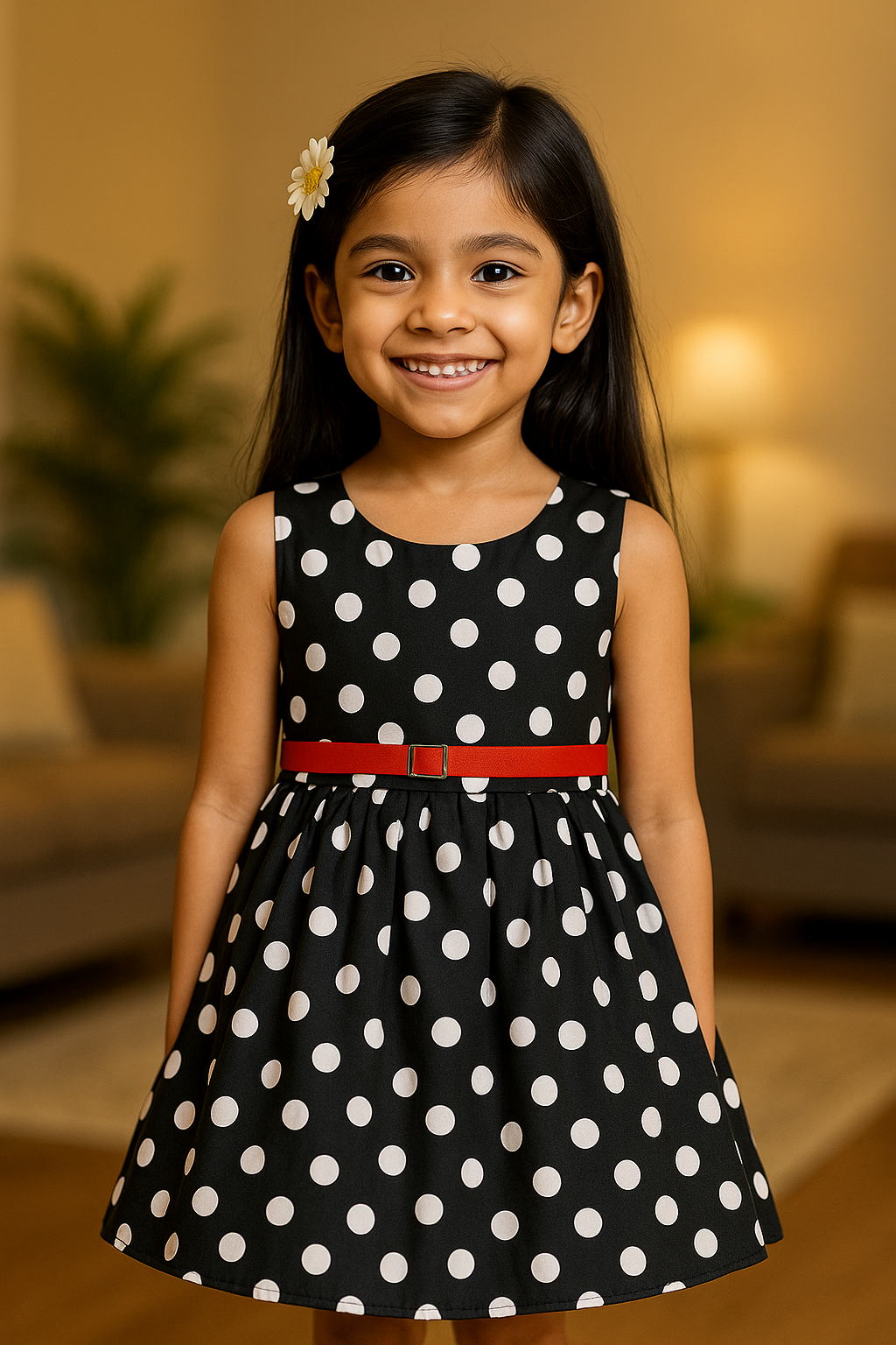 Wish Karo Baby Girls Dress Frock for Girls-(stn743blknw) - Wish Karo