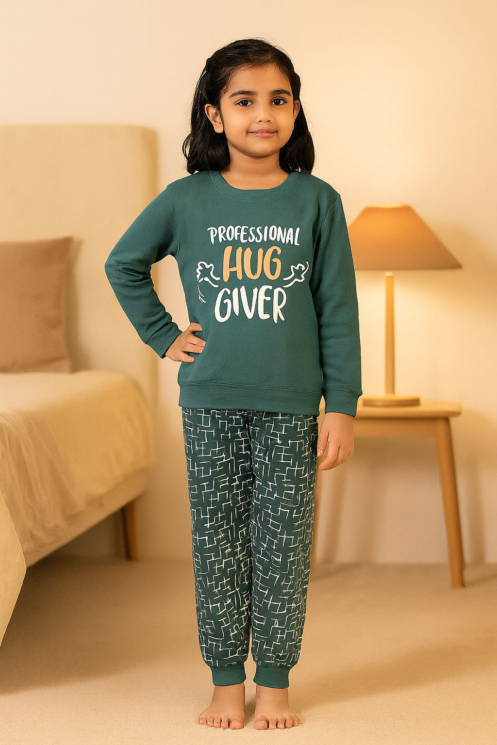 Unisex Printed Top and Bottom Pyjamas Night Dress btef716