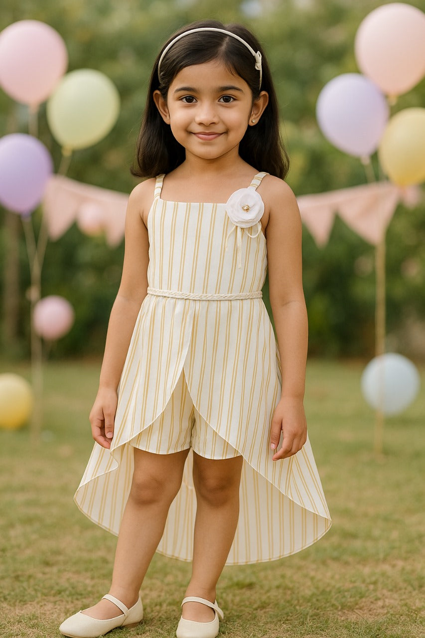 Wish Karo kids Partywear Dress Frock (fe2930ylw)