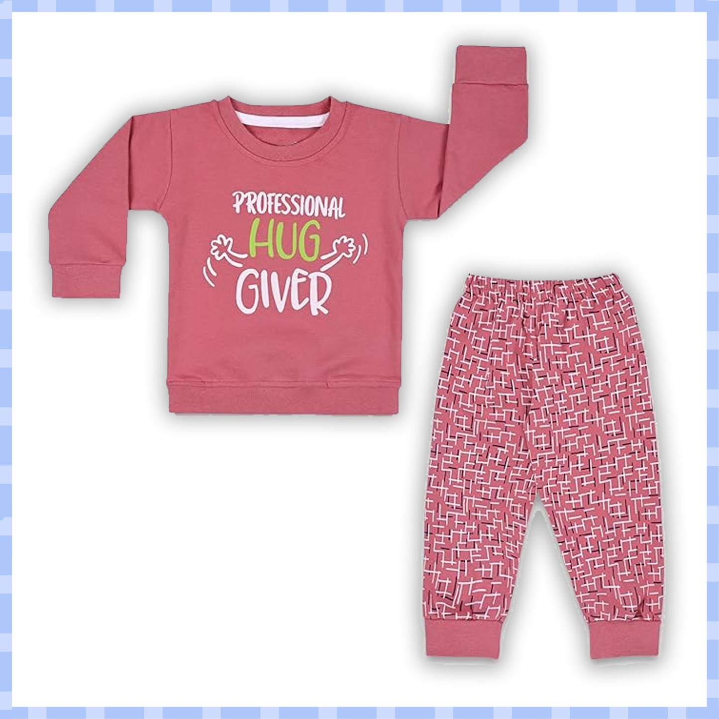 Unisex Printed Top and Bottom Pyjamas Night Dress btef716