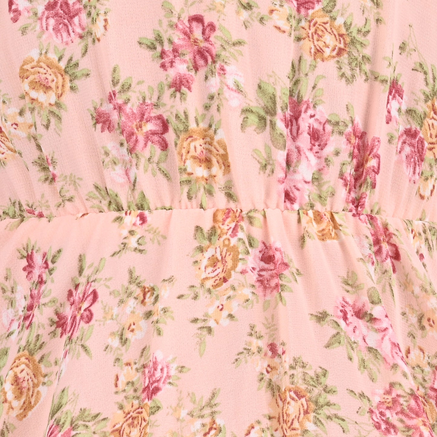 Girls Floral Print 3/4 Sleeve Fit and Flare Frock Dress csl1017