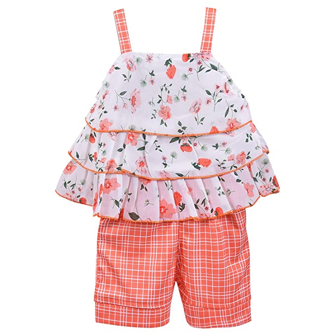 Wish Karo Baby Girls Top and Shorts Dress for Girls-(csl289org) - Wish Karo - photo 2