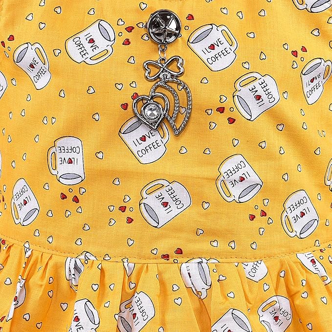 Girls Printed Cotton Sleeveless Dress ctn590