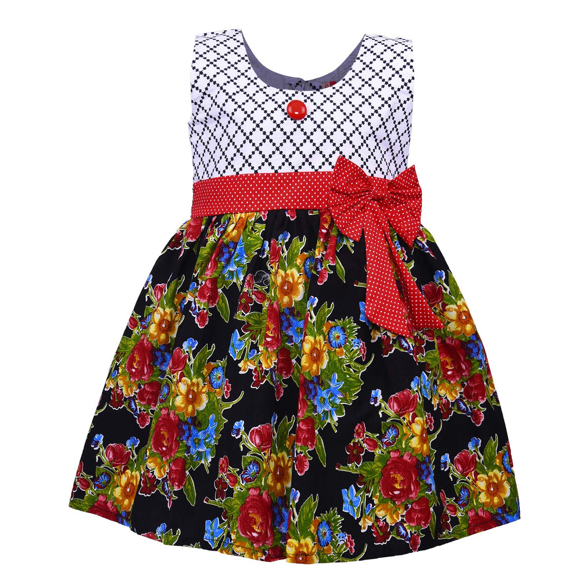Wish Karo Kids Cotton Dress Frock (ctn80rd) - Wish Karo - photo 2