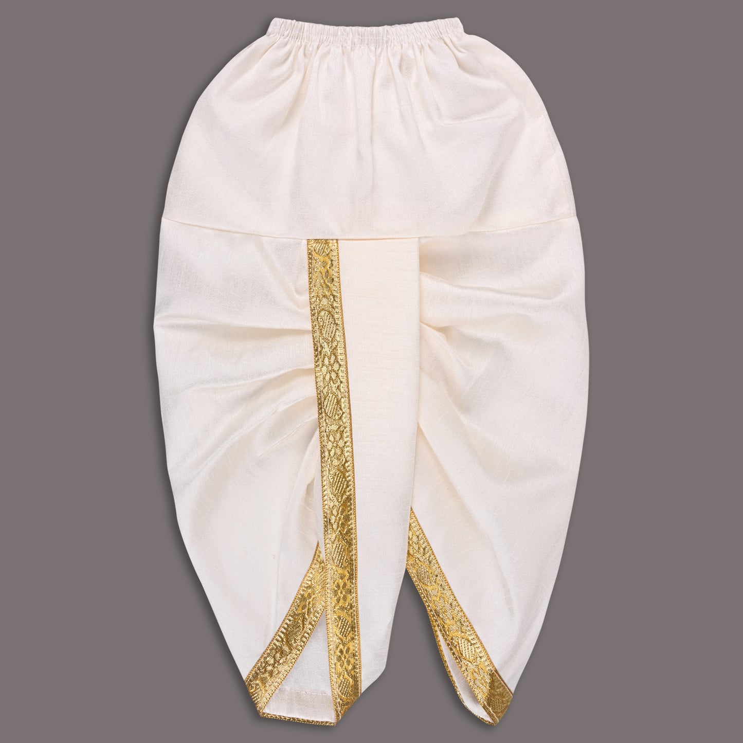 Boys Traditional Printed Art Silk Kurta and Dhoti Set