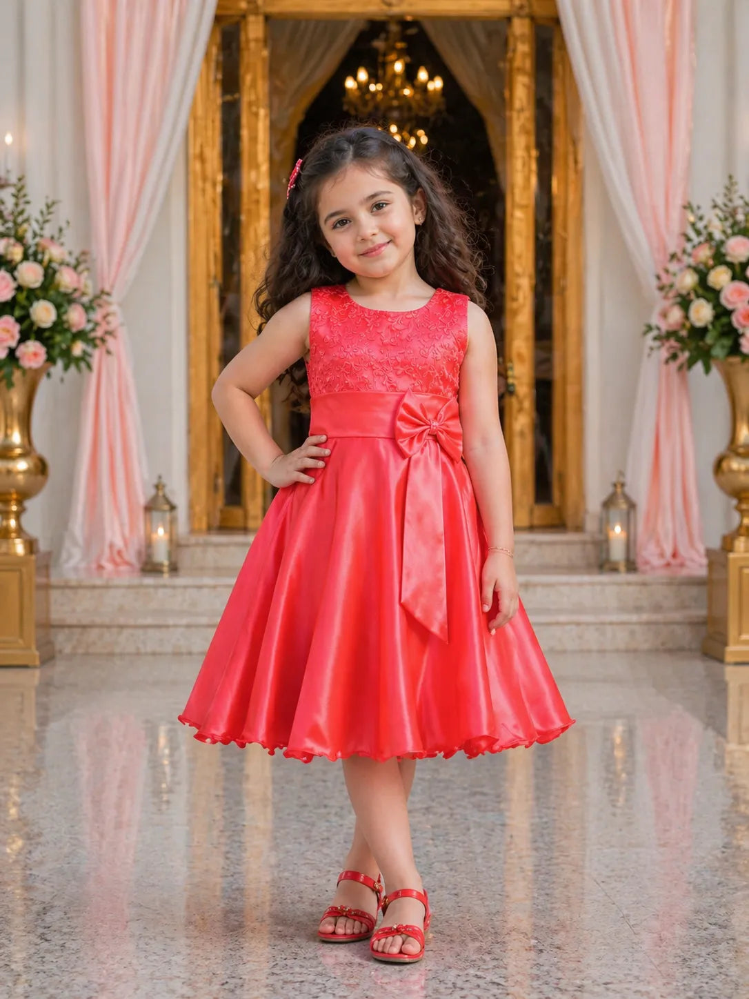 Baby Girls Embellished Party Wear Dress