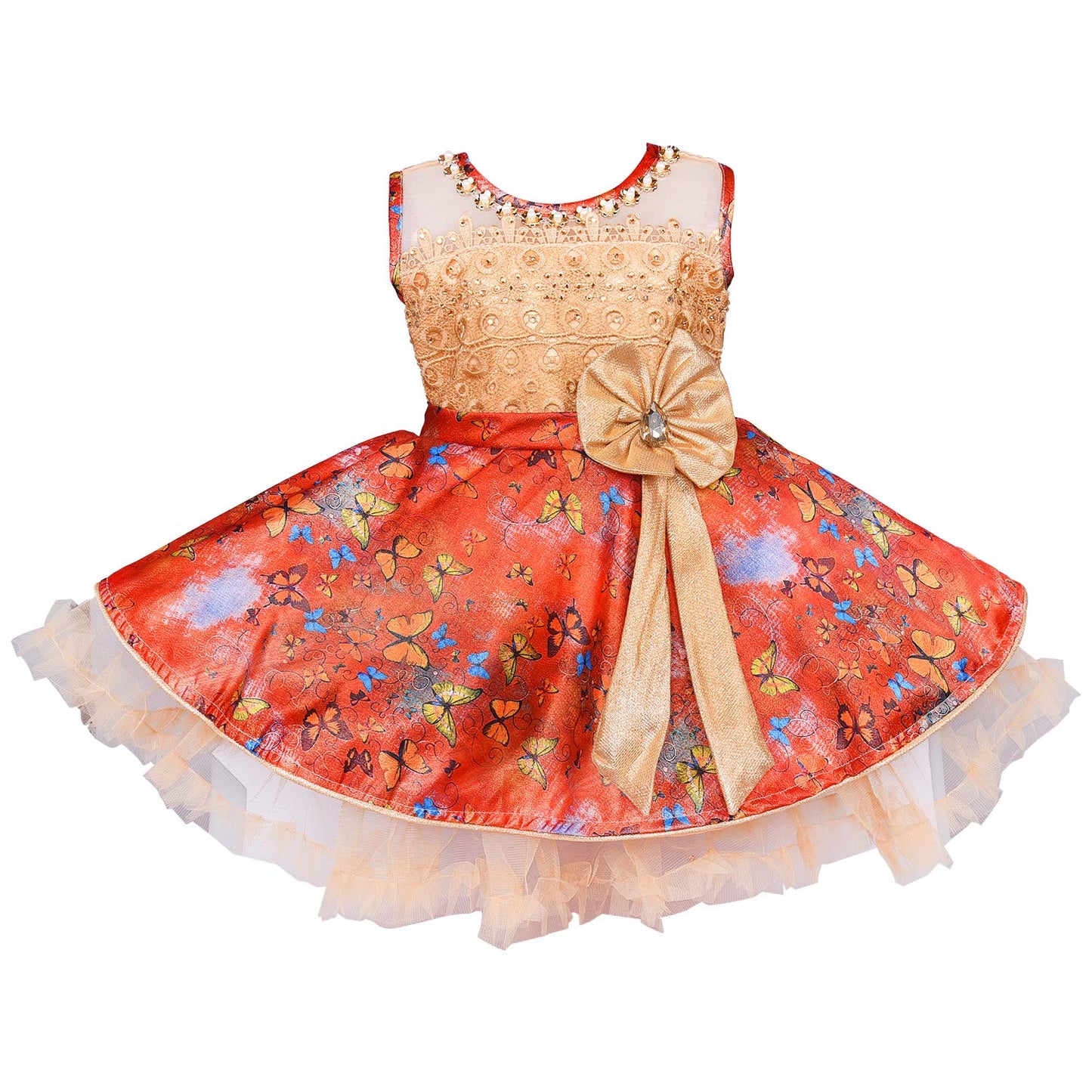 Baby Girls Party Wear Dress Birthday Frocks For Girls fe2649rd - Party Wear - frocks Party Wear - baby dress