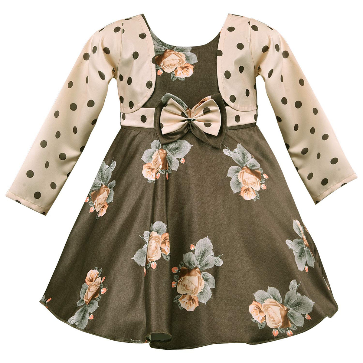 Wish Karo Baby Girls Frock Dress-(fe2811bwn) - Wish Karo
