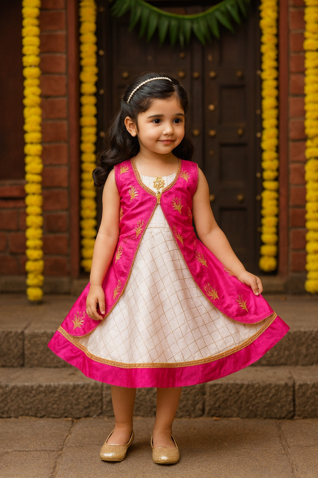 Wish Karo Baby Girls Partywear Dress Frock (fe2926pnk)