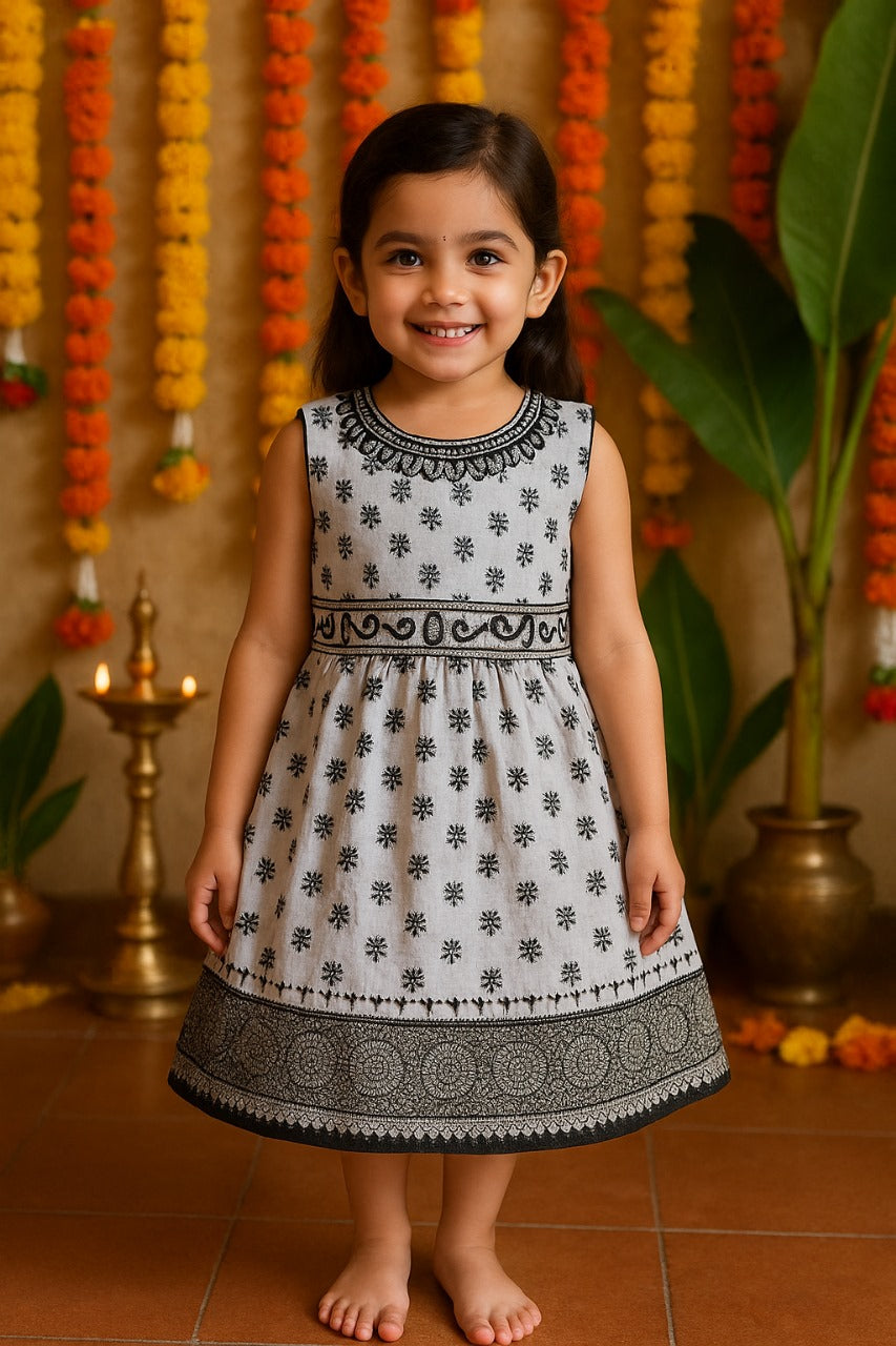 Girls Midi/Knee Length Festive/Wedding Dress fe3448gry