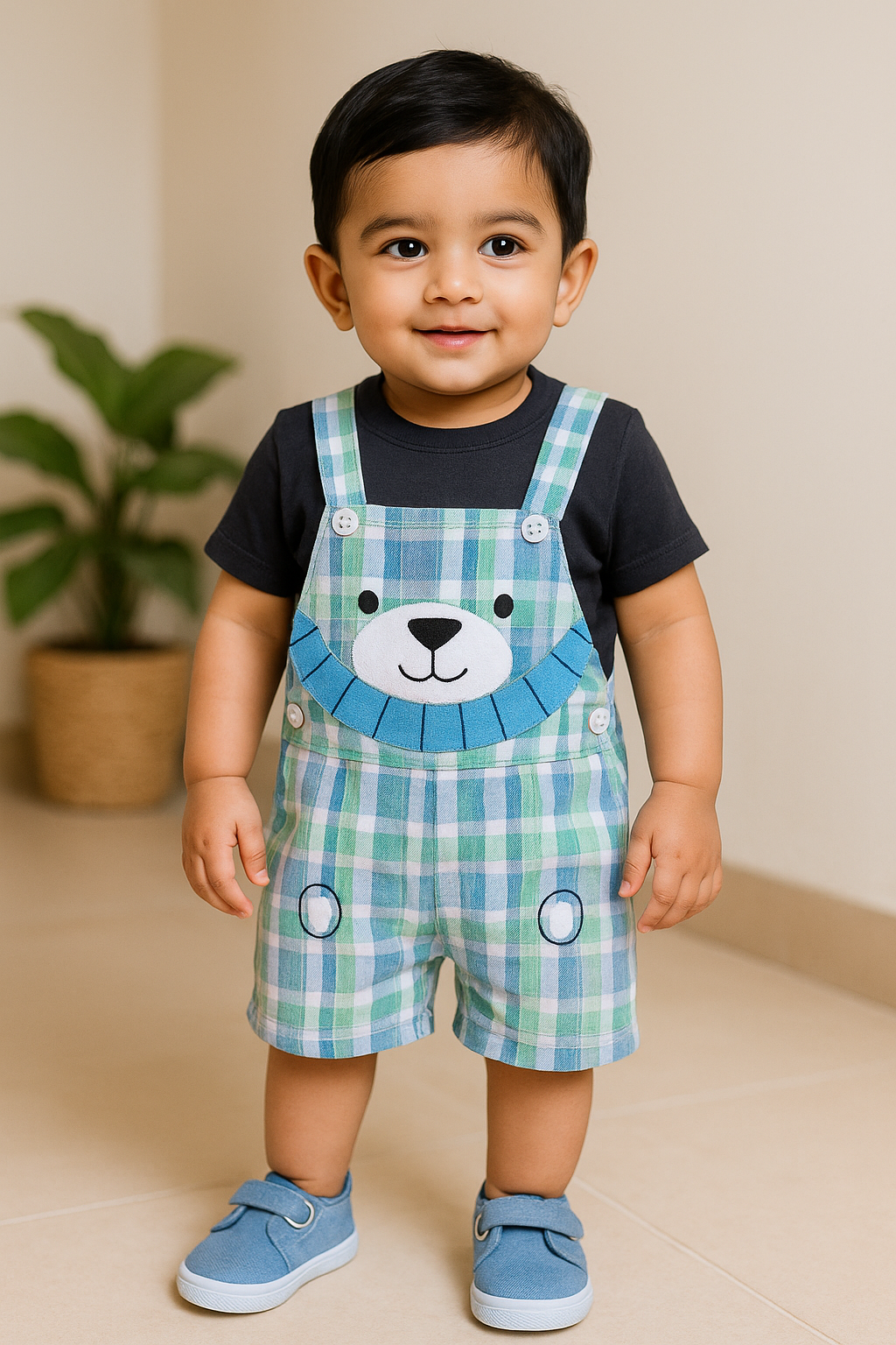 Baby Boys Casual T-shirt Dungaree hdr2008grn