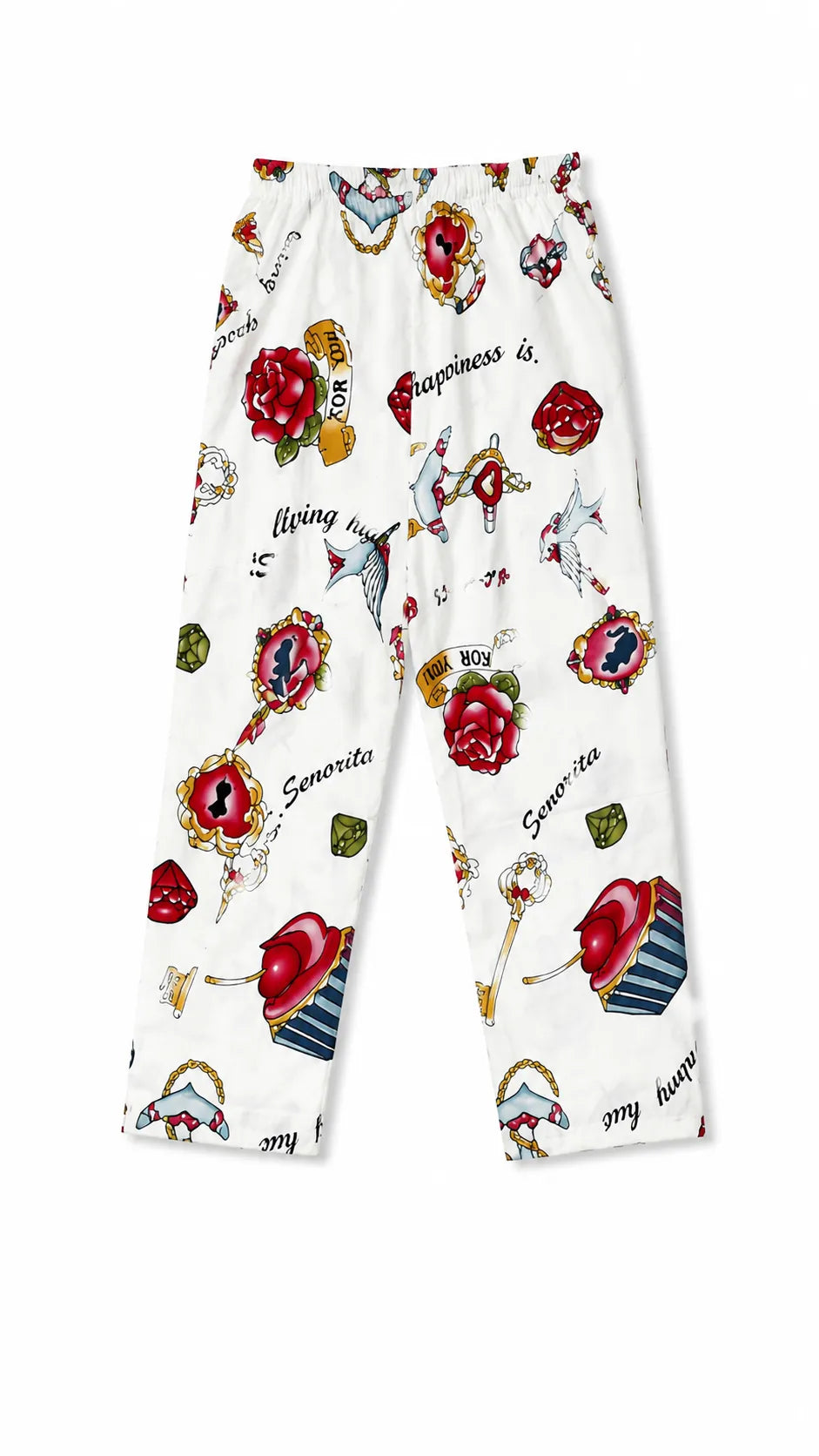 Unisex Cotton Printed Night Suit Set – Vintage Charm Print