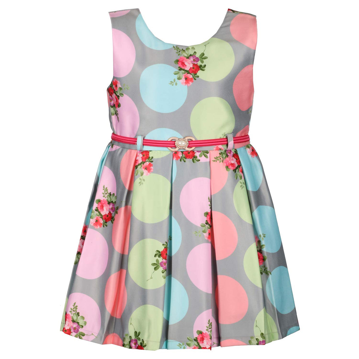 Wish Karo Birthday Baby Girls Dress Frocks-(stn707grn) - Wish Karo