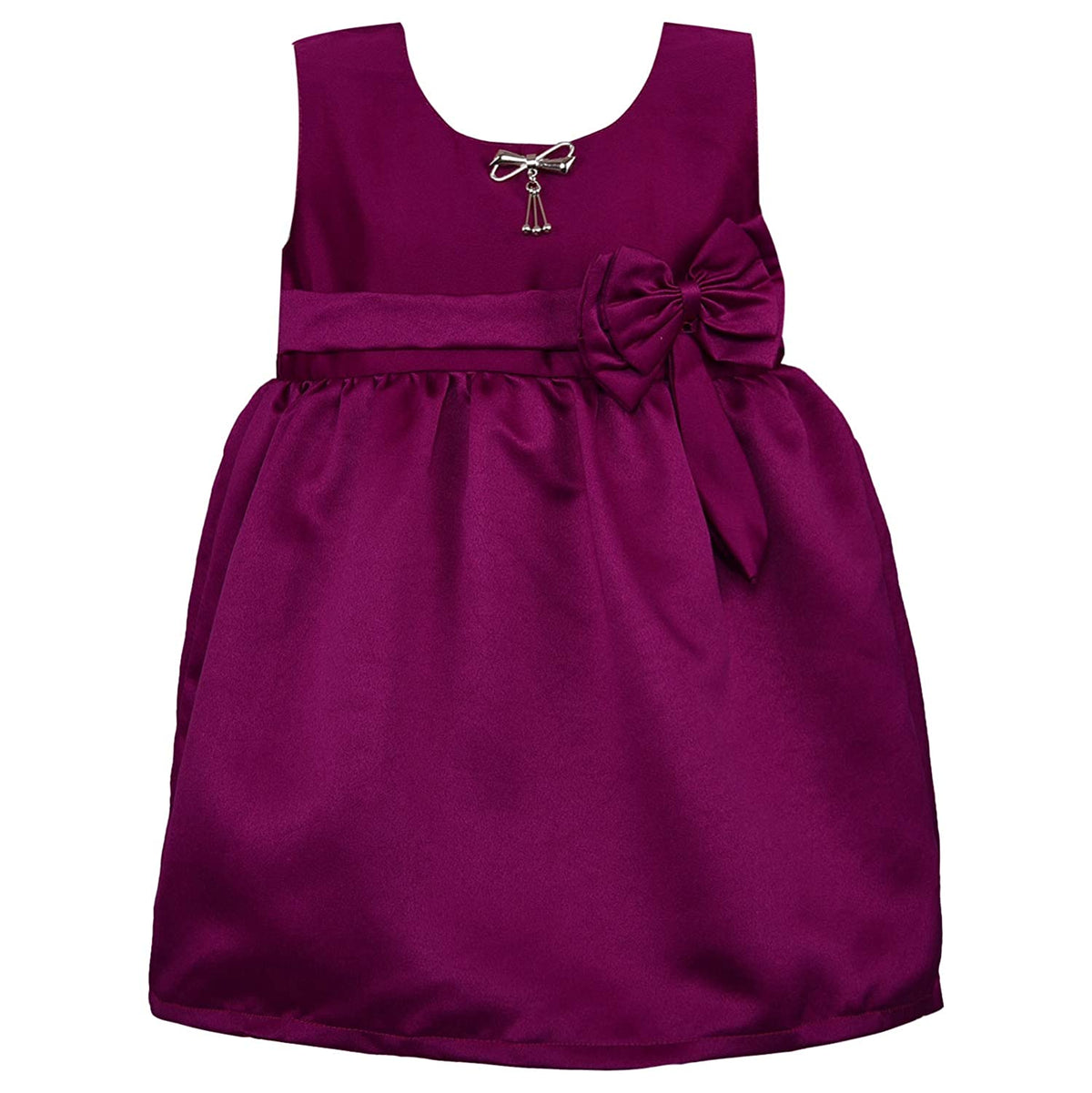 Wine Baby Girls Party Wear Dress