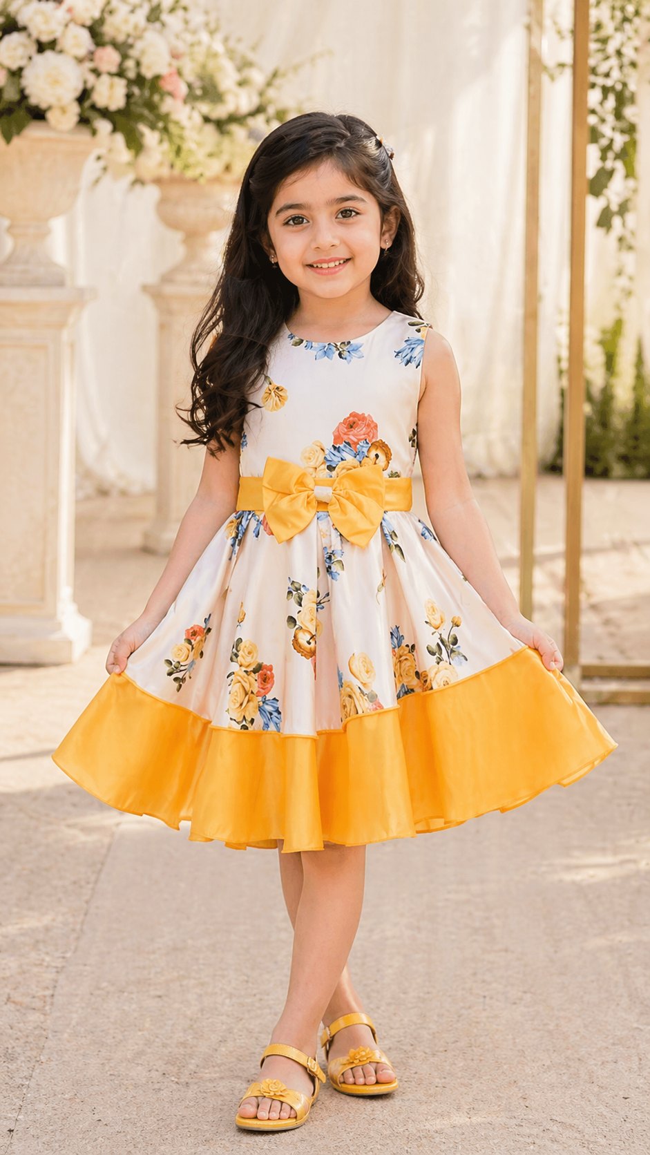 Girls Flower Design Dress
