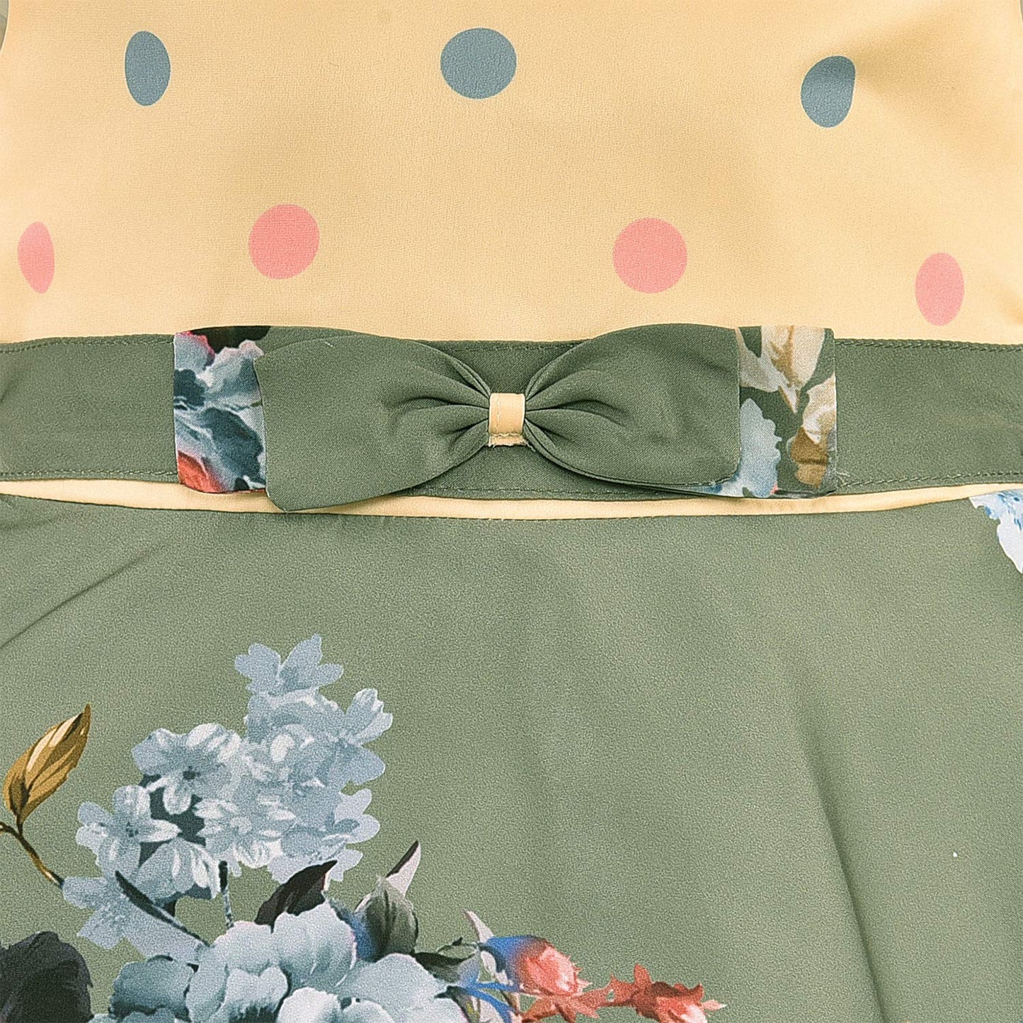 Baby Girls Partywear Dress Frock (stn754grn)