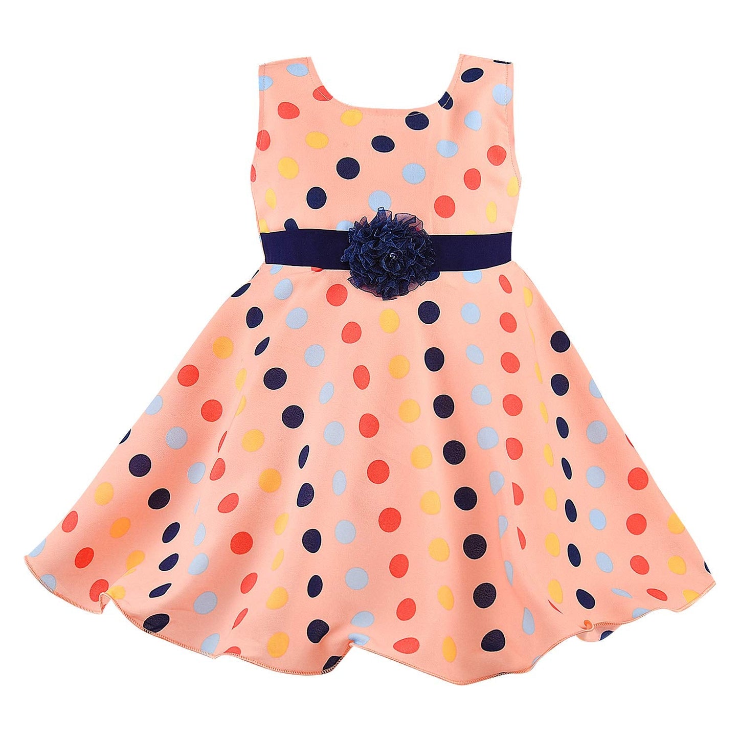 kids Partywear Dress Frock (stn759pch)