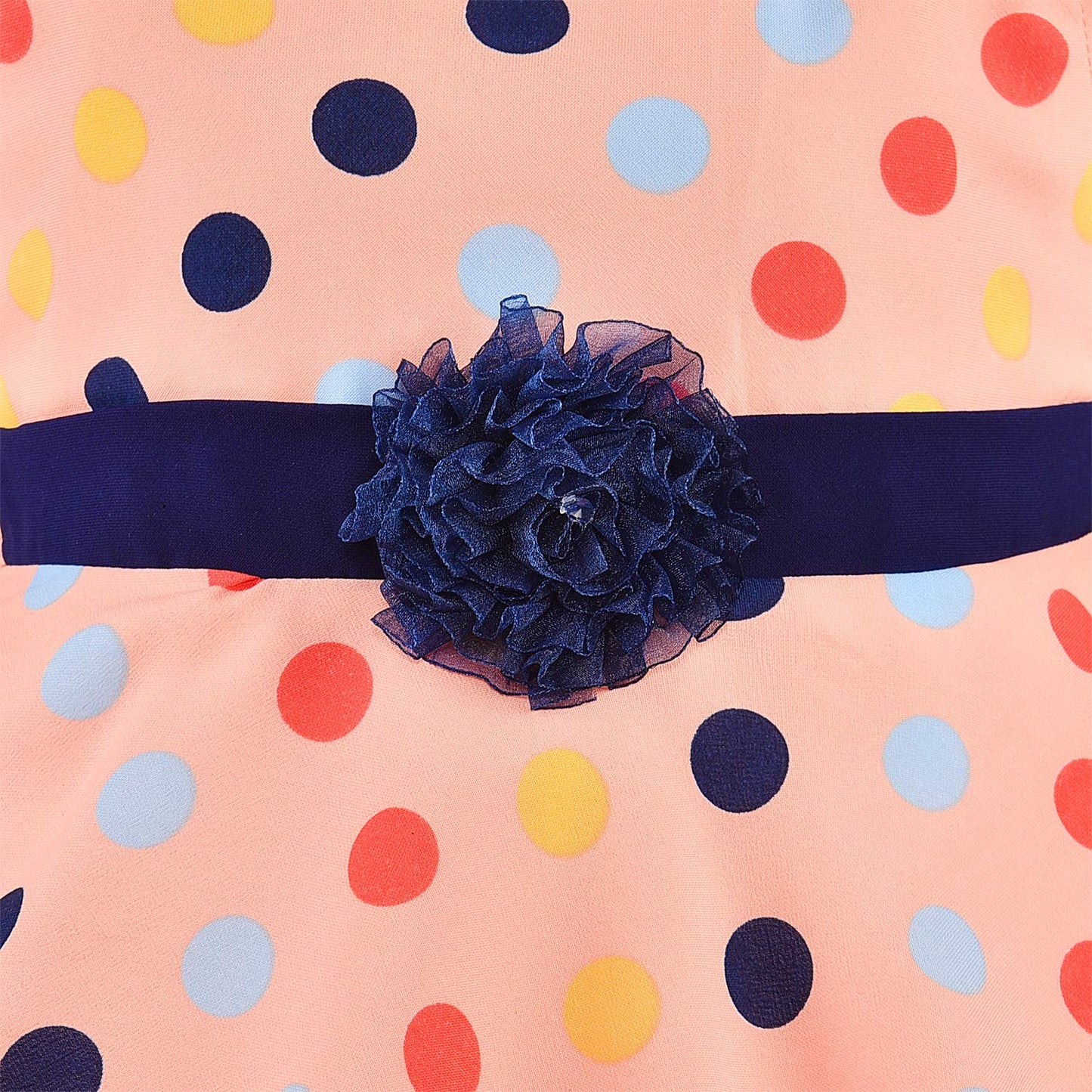 kids Partywear Dress Frock (stn759pch)