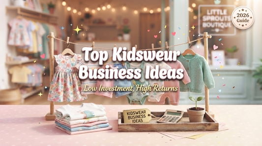 Top Kidswear Business Ideas for entrepreneurs showcasing premium wholesale kidswear, baby clothing, and boutique business opportunities in India.