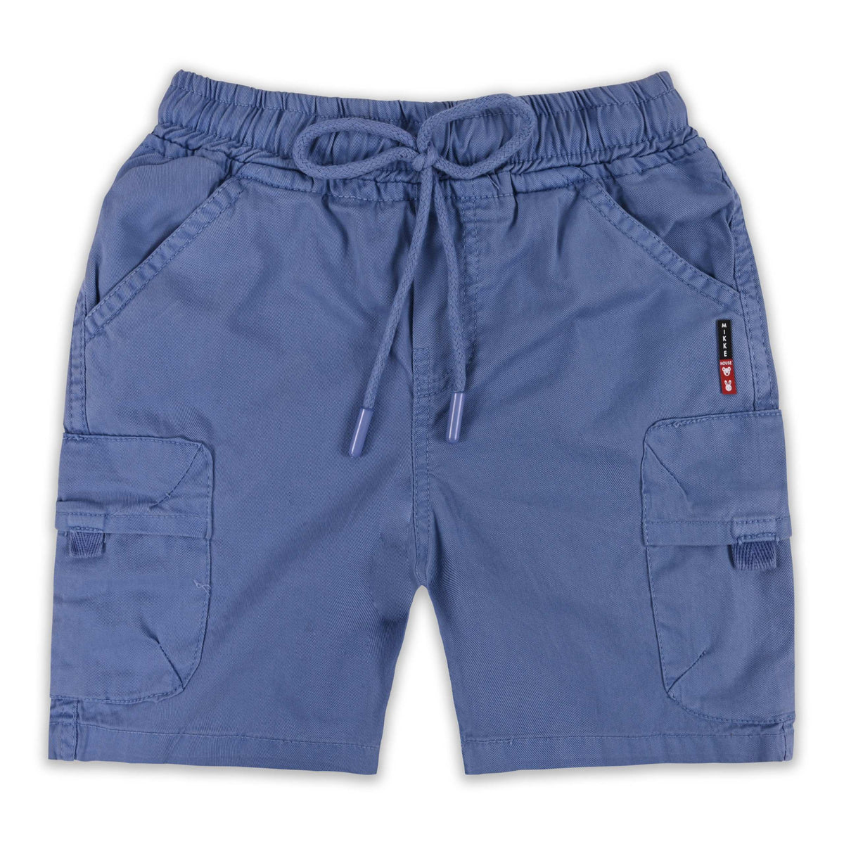 Boys Cotton Denim Cargo Shorts with Drawstring Waist - Wish Karo - photo 2