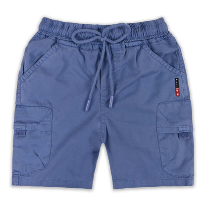 Boys Cotton Denim Cargo Shorts with Drawstring Waist - Wish Karo - photo 2