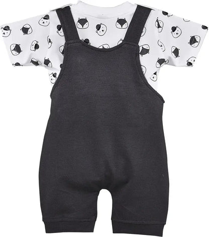 Baby Boys Casual Dungaree T-shirt  bt544gry