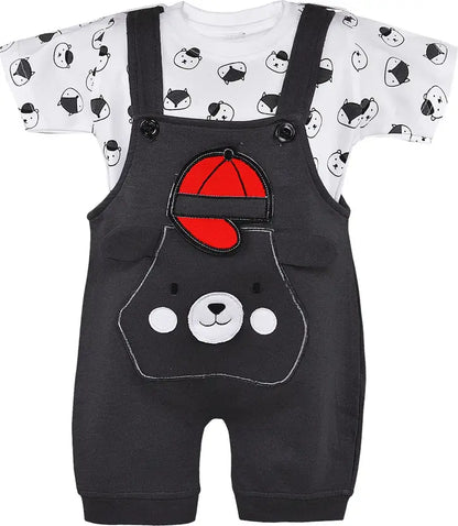 Baby Boys Casual Dungaree T-shirt  bt544gry