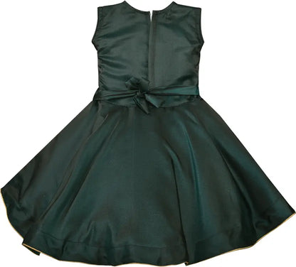 Girls Midi/Knee Length Party Dress fe2757grn